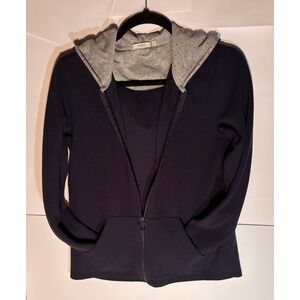 CECIL (German fashion brand) Hoodie zip open Navy Blue color Long Sleeve
